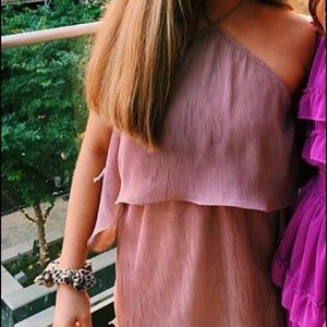 purple-pinkish mini dress